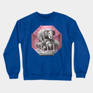 Happy elephant family Crewneck Sweatshirt